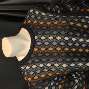 Vintage Tosani Black and Tan Knit Coogi Style Sweater